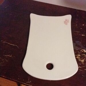 Vintage Maruyama Japan Porcelain White Ceramic Cutting Board